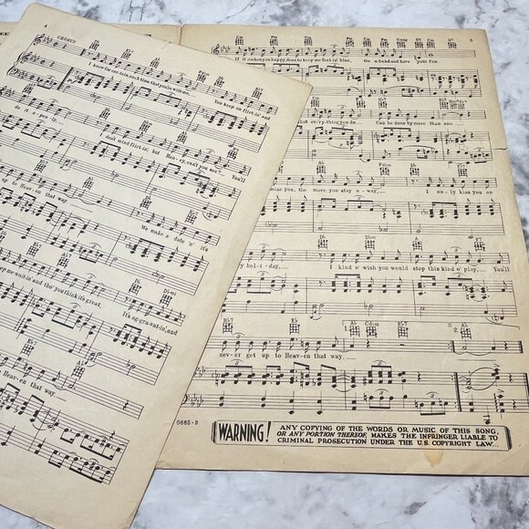 Youll Never Get Up To Heaven That Way 1933 Vtg Sheet Music Fox Trot Sammy Lerner - Picture 5 of 6